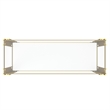 Pemberly Row Contemporary Metal and Glass Console Table Gold