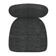 Pemberly Row Modern Fabric and Metal Dining Chair Set of 2 Charcoal and Black