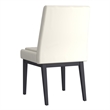 Pemberly Row Faux Leather and Metal Dining Chair Set of 2 Beigeand Black