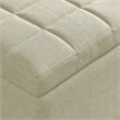 Pemberly Row Modern Fabric Upholstered Rectangular Storage Ottoman Bench Beige