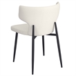 Pemberly Row Faux Leather and Metal Dining Chair Set of 2 Beigeand Black