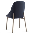 Pemberly Row Faux Leather and Metal Dining Chair Set of 2 Black and Aged Gold