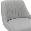 Pemberly Row Fabric and Metal Adjustable Swivel Stool Set of 2 Gray and Black