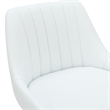 Pemberly Row Faux Leather Adjustable Stool with Swivel Set of 2 White and Black