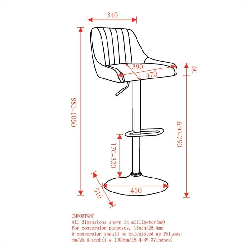 Pemberly Row Faux Leather Adjustable Stool with Swivel Set of 2 White and Black