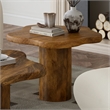 Pemberly Row Mid-Century Modern Solid Wood Large Coffee Table Walnut