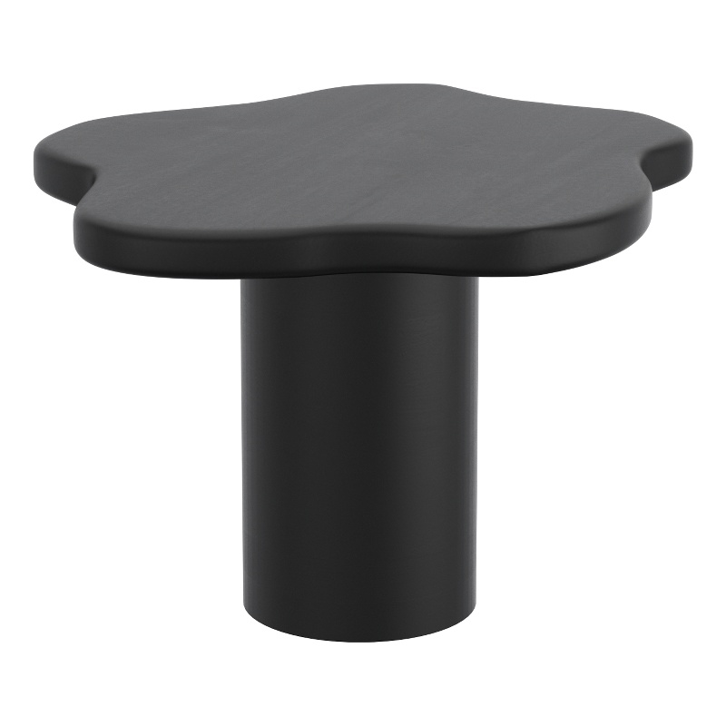 Pemberly Row Mid-Century Modern Solid Wood Small Coffee Table Black