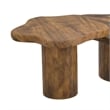 Pemberly Row Mid-Century Modern Solid Wood Small Coffee Table Walnut