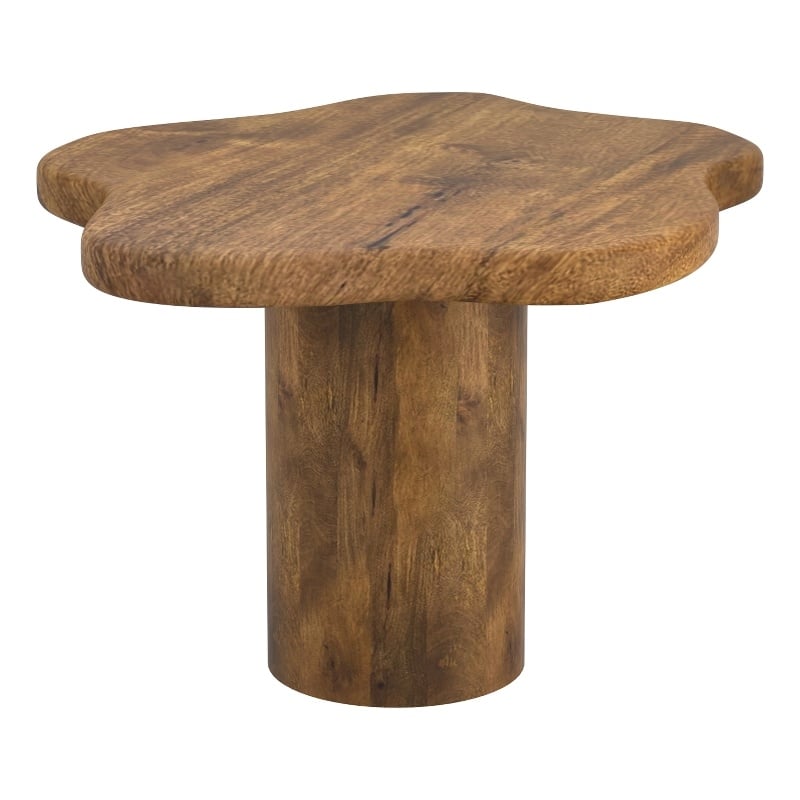 Pemberly Row Mid-Century Modern Solid Wood Small Coffee Table Walnut