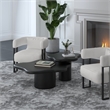 Pemberly Row Contemporary 2pc Coffee Table Set in Black Finish