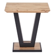 Pemberly Row Contemporary MDF Metal Accent Table Natural Black