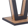 Pemberly Row Contemporary MDF Metal Accent Table Natural Black