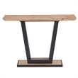 Pemberly Row Contemporary MDF Metal Console Table Natural Black