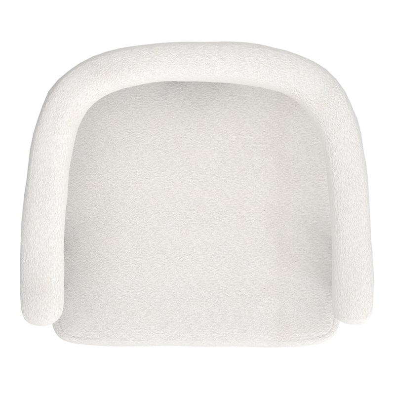 Pemberly Row Contemporary Boucle Fabric Dining Chair Set of 2 Ivory Black