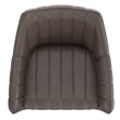 Pemberly Row Faux Leather Swivel Dining Accent Chair Set of 2 Charcoal Black