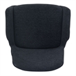 Pemberly Row Modern Fabric Metal Swivel Dining Chair Set of 2 Black Black