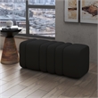 Pemberly Row Contemporary Boucle Fabric Large Ottoman Bench Black