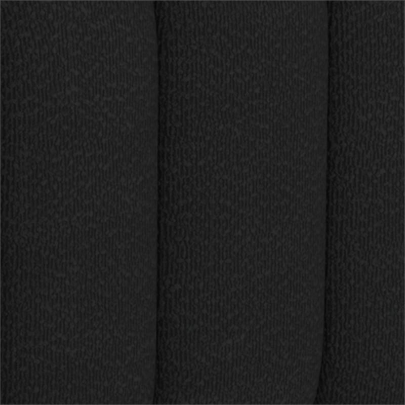 Pemberly Row Contemporary Boucle Fabric Large Ottoman Bench Black