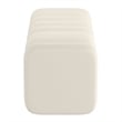 Pemberly Row Contemporary Boucle Fabric Large Ottoman Bench Ivory