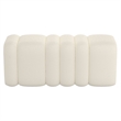 Pemberly Row Contemporary Boucle Fabric Large Ottoman Bench Ivory