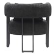 Pemberly Row Contemporary Boucle Fabric Accent Chair Charcoal Black