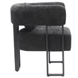 Pemberly Row Contemporary Boucle Fabric Accent Chair Charcoal Black