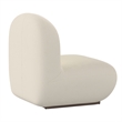 Pemberly Row Contemporary Boucle Fabric Accent Chair in Ivory