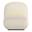 Pemberly Row Contemporary Boucle Fabric Accent Chair in Ivory