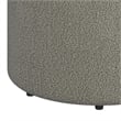 Pemberly Row Contemporary Boucle Fabric Round Ottoman in Gray