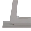 Pemberly Row Contemporary MDF Glass Console Table in Gray Finish