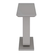 Pemberly Row Contemporary MDF Glass Console Table in Gray Finish