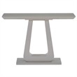 Pemberly Row Contemporary MDF Glass Console Table in Gray Finish