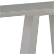 Pemberly Row Contemporary MDF Glass Console Table in Gray Finish