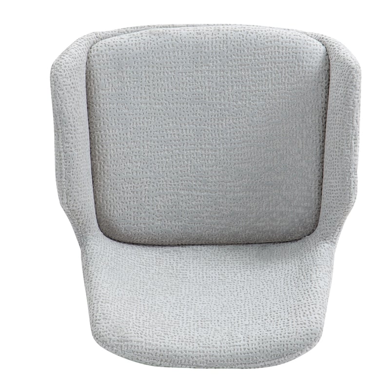 Pemberly Row Modern Fabric Metal Swivel Dining Chair Set of 2 Gray Black