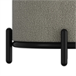 Pemberly Row Modern Boucle Fabric Round Storage Ottoman Gray and Black