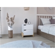 Pemberly Row 2-Drawer Engineered Wood Nightstand in White/Natural