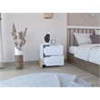 Pemberly Row 2-Drawer Engineered Wood Nightstand in White/Natural