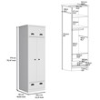 Pemberly Row Contemporary Engineered Wood Armoire with 2-Doors in White