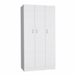 Pemberly Row Contemporary Wardrobe Armoire 3Doors -Engineered Wood-White