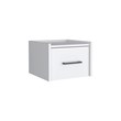 Pemberly Row Floating Nightstand Engineered wood Handy Drawer White