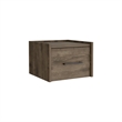 Pemberly Row Floating Nightstand Engineered wood Handy Drawer Dark Brown