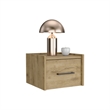 Pemberly Row Floating Nightstand Engineered wood Handy Drawer Beige