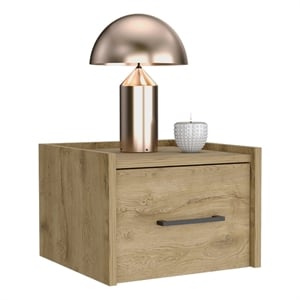 Pemberly Row Floating Nightstand Engineered wood Handy Drawer Beige