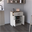 Pemberly Row Cabinet with 1-Drawer 2 Interior Shelves 2 Doors in Beige