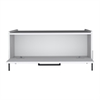 Pemberly Row Contemporary Coffee Table 1 Shelf 4 Legs in White