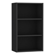 Pemberly Row Contemporary Wall Cabinet with 3 Shelves in Black