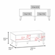 Pemberly Row Contemporary Coffee Table 1 Door 1 Shelf Black Natural Oak