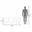 Pemberly Row Contemporary TV Stand 1 Door 3 Shelves in White