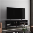 Pemberly Row Contemporary TV Stand 1 Door 3 Shelves in Black