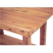 Pemberly Row Traditional Solid Wood Cedar Rectangle Side Table in Brown